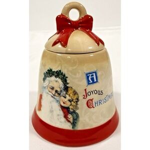 Yankee Candle Votive Holder Cream 2011 Christmas Past Santa Bell